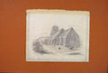 Original Old Antique Print Church Chapple Drawing Sketch Fine Art