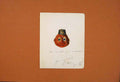 Original Old Antique Print Scrapbook Clips Face Color Hat Fine Art