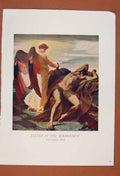 Original Old Antique Print Elijah Wildernes British Painting Lord Leighton