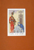 Original Old Antique Print Complez Sur Mes Sermets Solider Maiden