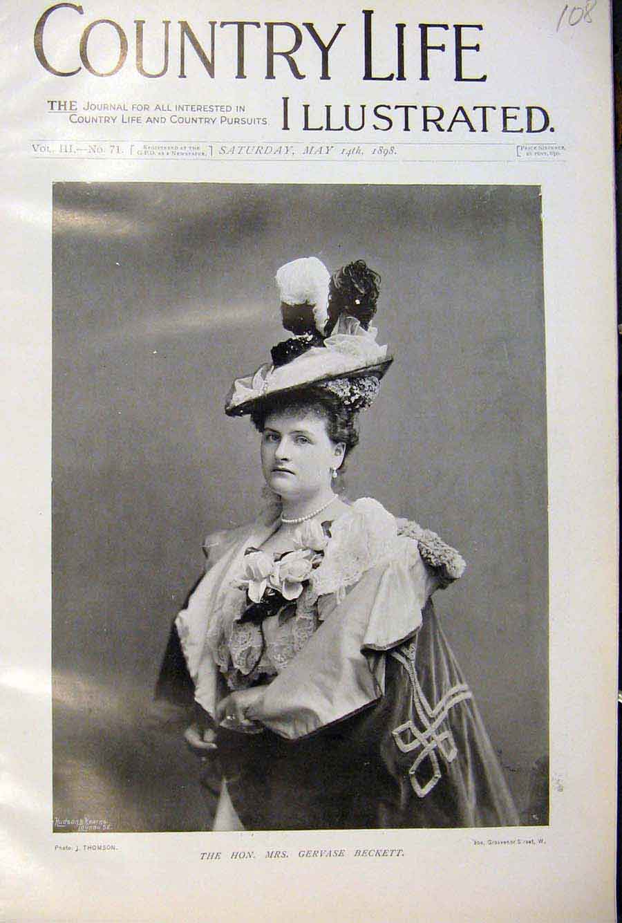 Original Old Antique Print Country Life Approx 40 Pictures May 14Th 1898