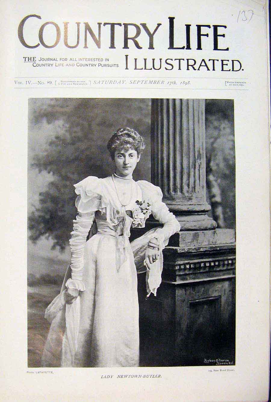 Original Old Antique Print Country Life Approx. 40 Pictures Spetember 17Th 1898