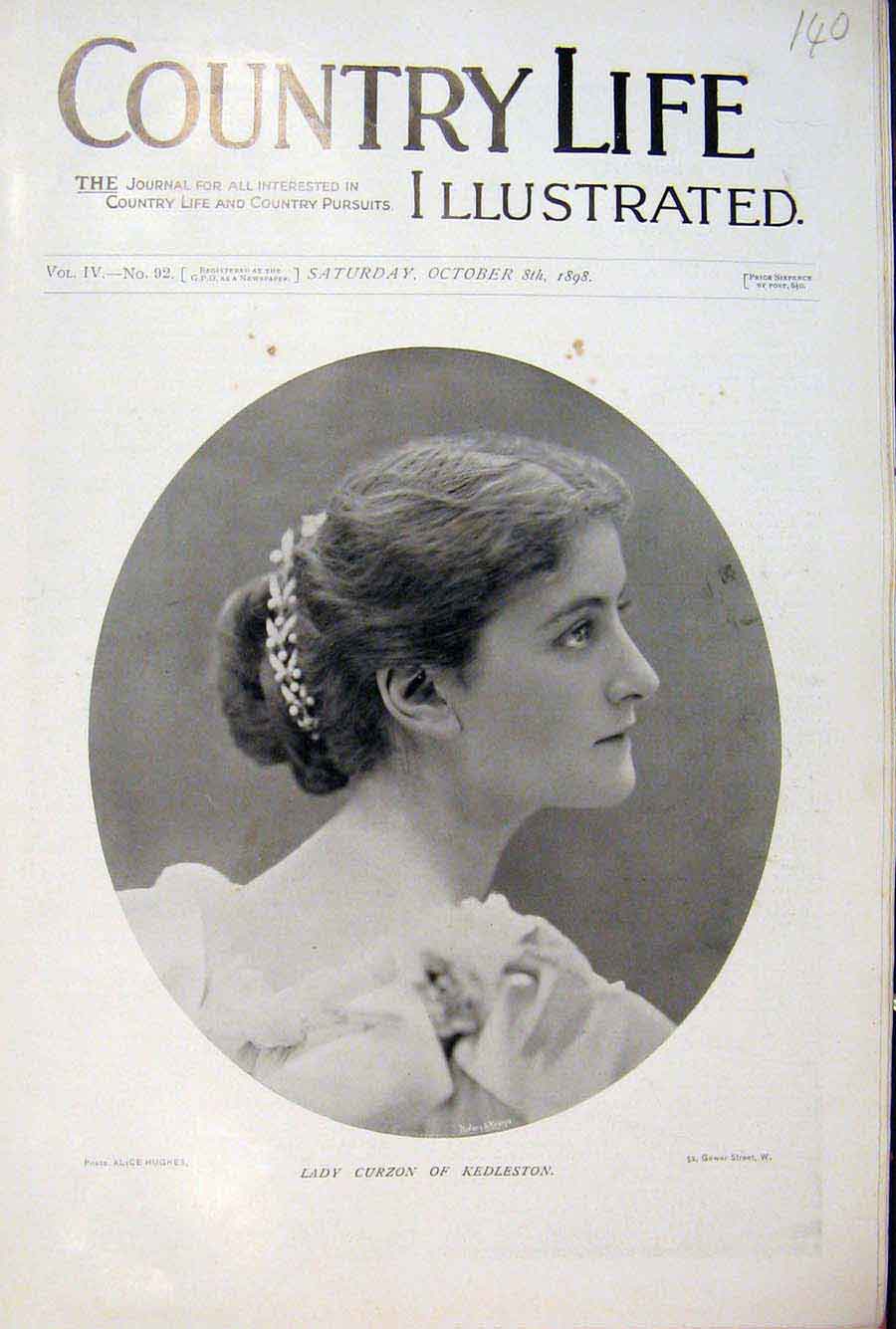 Original Old Antique Print Country Life Approx. 40 Pictures October 8Th 1898