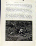 Original Old Vintage Print Poaching Fine Art Sketching Dog Animal C1940 20th