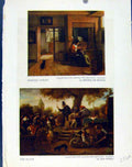 Original Old Antique Print Morning Toilet Quack Dead Roe Fine Art Color Plates