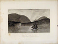 Original Old Antique Print Mount Desert Coast Maine Steel Engraving 1872 19th