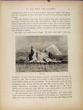 Original Old Antique Print Fine Art Coffin Rock Seaside Cliff 1872 Victorian