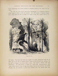 Original Old Antique Print Rocks Rock City Fine Art Tennessee Mountain