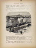Original Old Antique Print Natural Bridge Wood Engraved Fine Art
