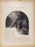 Original Old Antique Print Wood Engraving Delaware Water Gap Fine Art