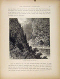 Original Old Antique Print Wood Engraving C1872 Delaware Water Gap South 19th