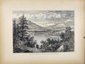 Original Old Antique Print Delaware Water Gap Shawnee Fine Art