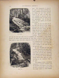 Original Old Antique Print Moss Cataract Dianas Bath Engraving Fine Art