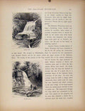 Original Old Antique Print Delaware Water Gap Caldeno Falls Bushkill