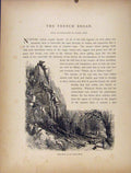 Original Old Antique Print Fine Art Wood Engraving French Broad Paint Rock