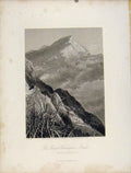 Original Old Antique Print Mount Washington Road White Mountains