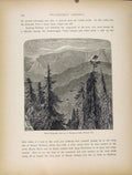 Original Old Antique Print Mount Washington Thompsons Falls Pinkham Pass