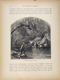 Original Old Antique Print Emerald Pool Peabody River Glen C1872 Art Victorian