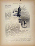 Original Old Antique Print Watch Tower St Marks Castle Fine Art 1872 Victorian