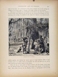 Original Old Antique Print Wood Engraving Road Side Charleston Art