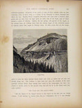 Original Old Antique Print Great National Park Column Rocks Engraved Art