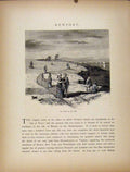 Original Old Antique Print Walk Cliff Newport Wood Engraving Art