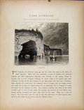 Original Old Antique Print Grand Portal Lake Superior Art Wood Engraving