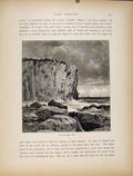 Original Old Antique Print Superior Lake Clif Beaver Bay Wood Engraving