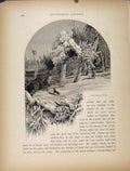 Original Old Antique Print Luna Island Winter Fine Art Wood Engraving