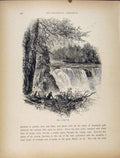 Original Old Antique Print High Fall Wood Engraving C1872 Fine Art Victorian