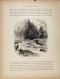 Original Old Antique Print C1872 Wood Engraving Alhambra Fall Art 19th