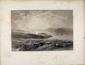 Original Old Antique Print Gen Gate Telegraph Hill Steel Engraved