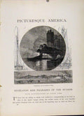 Original Old Antique Print Highlands Palisades Hudson C1872 Engraving Victorian