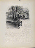 Original Old Antique Print Wood Engraving Newburg Toll Road C1872 19th
