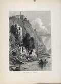 Original Old Antique Print Hudsons Cozzenss Wood Engraving C1872 19th