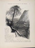 Original Old Antique Print Anthony Nose Iona Island Engraving Art C1872 19th