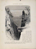 Original Old Antique Print Wood Engraving Palisades Fine Art C1872 Victorian