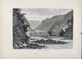 Original Old Antique Print Breakwater Ramafo C1872 Wood Engraving 19th