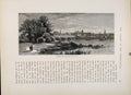 Original Old Antique Print Engraving Wood Art Hartford Side River Connecticu