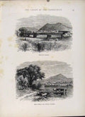 Old Antique Print Connecticut White River Junction Moose Hillock Newbury