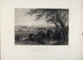 Original Old Antique Print City Baltimore Druir Hill Park Engraving