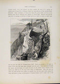 Original Old Antique Print Fine Art Wood Engraved Catskill Clove