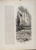 Original Old Antique Print Bridge Catskill Clove Wood Engraving Art