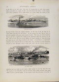Original Old Antique Print Jeffersonville Indiana New Albany Engraving