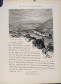 Original Old Antique Print Plains Sierra Valley Truckee River Engraving