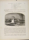Original Old Antique Print Lake George Champlain Crown Point Port Henry