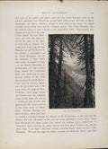 Original Old Antique Print Mountain Road Mount Mansfield Wood Engraving