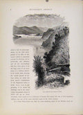 Original Old Antique Print South Academy Grounds Wood Engraved