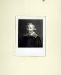 Original Old Antique Print Fine Art Portrait Man Face Shoulder C1830 19th
