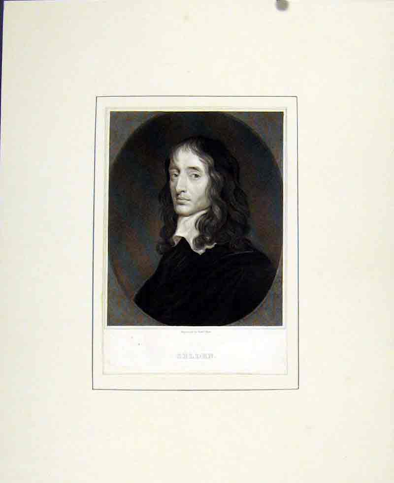 Original Old Antique Print Selden Fine Art Portrait C1880 Man 19th